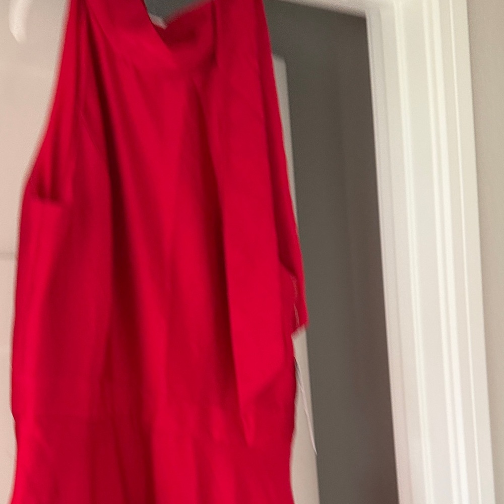 Vibrant Red Sleeveless Dress